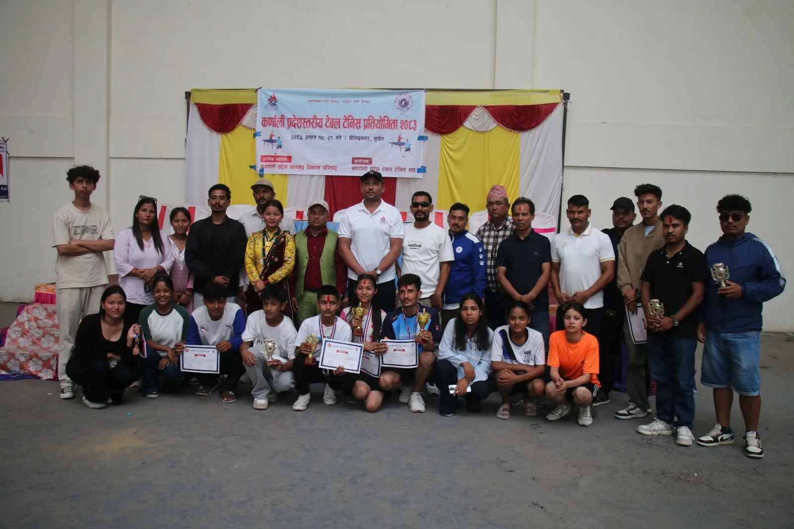प्रदेशस्तरीय टेबल टेनिसमा नगद पुरस्कारसहित सुर्खेत र सल्यानलाई सफलता 