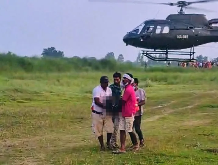 सेनाको हेलिकप्टरबाट घर पुर्याइयो गणेश यादवको शव, आजै अन्त्येष्टि: परिवारसँग सरकारको ८ बुँदे सहमति