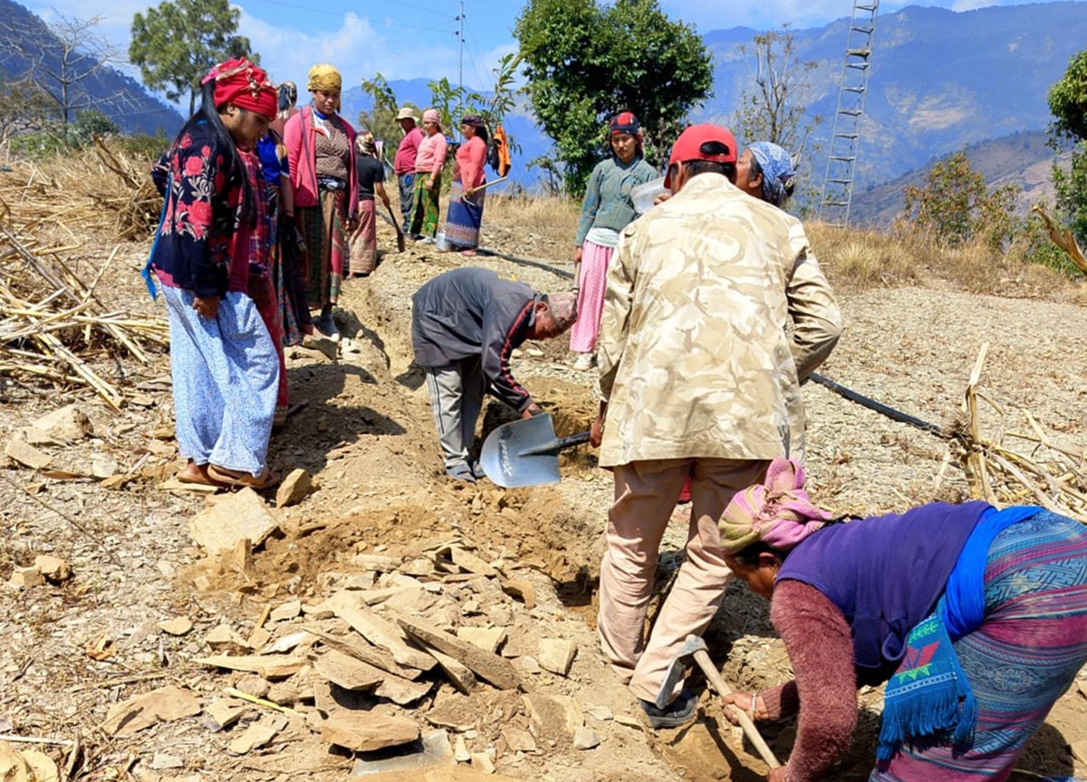 श्रमदानबाटै म्याग्दीमा सिँचाइ योजना मर्मत, १९० रोपनी जमिनलाई राहत