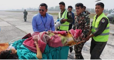 जुम्लाबाट हेलिकोप्टरमार्फत उद्धार गरिएकी सुत्केरीको उपचारकाे क्रममा मृत्यु