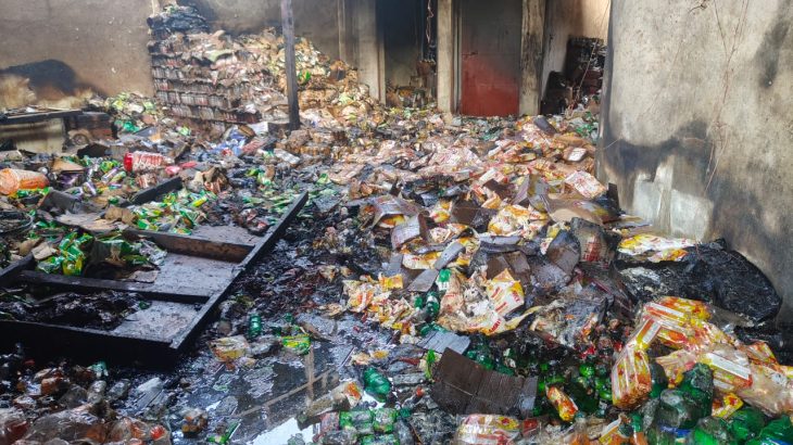वीरेन्द्रनगर यरिचोकमा रहेको वलि स्टोरको गोदाममा आगलागि